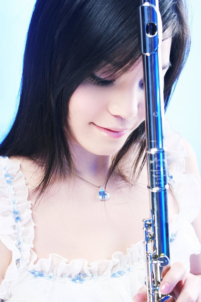 Sandy with her silver flute